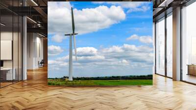 Day view wind power turbines generate electricity Wall mural