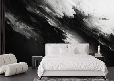  a black and white photo of a black and white painting of a black and white painting of a black and white painting of a black and white painting of a black and white painting. Wall mural