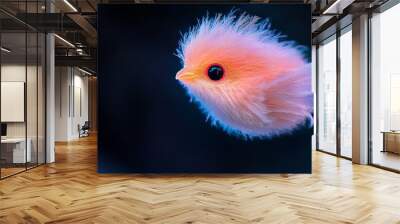  close-up image of a pink and blue fish Background softly blurred Wall mural