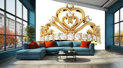 Crown of Princess 3D Render, Wall mural