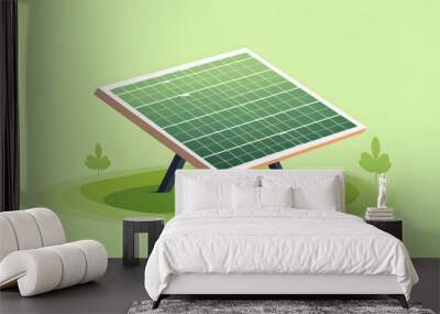 flat vector design of solar cells concept,green energy,sun,modern design,minimal trendy design. Wall mural