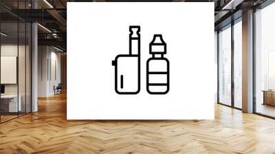 Electronic Cigarette icon. Electronic device Vape, replacement of conventional paper smoking cigarettes with tobacco.  - Vector Wall mural