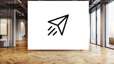 Paper plane icon vector, Send Message solid logo illustration, Wall mural