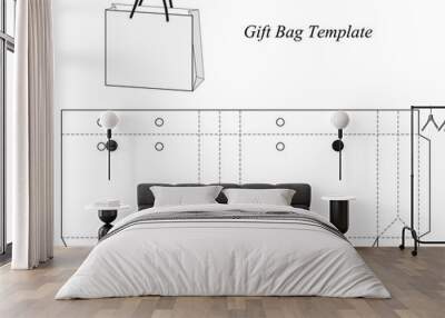 Blank bag template Wall mural