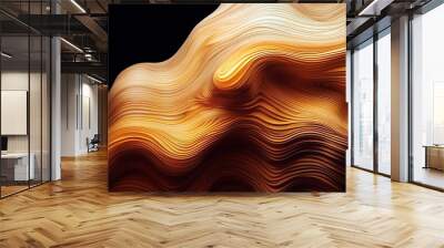 wood carving layers, abstract woodcut layer art background Wall mural