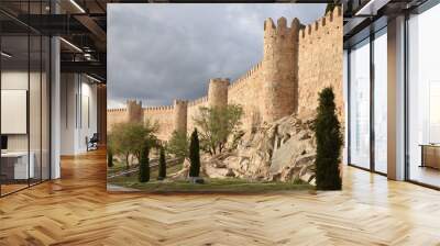 Remparts crénelés d'Avila, Espagne Wall mural