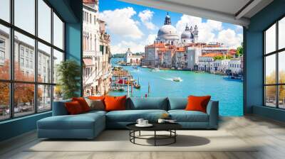 Grand Canal and Basilica Santa Maria della Salute, Venice, Italy Wall mural