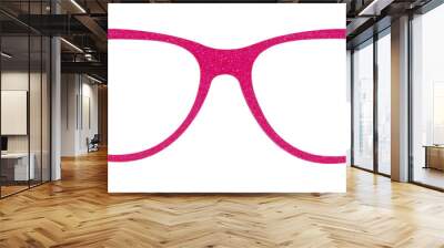 Photo of pink glasses isolated on white with clipping parths Wall mural