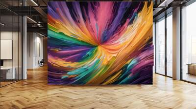 creative colorful abstract acrylic painting Wall mural