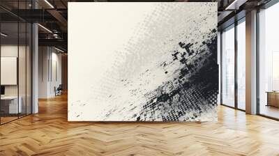 Distressed vector gradient ink texture with noisy gritty dot halftone effect Wall mural