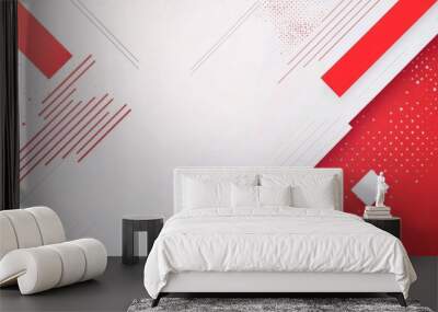 Red and White Geometric Background for Tech Company Presentation Design

 Wall mural