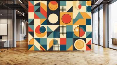 Retro Geometric Pattern Background   Wall mural