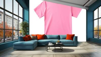 Pink t shirt Isolated on transparent background, png, cut out. Wall mural