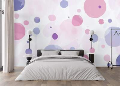 Playful Pastel Polka Dots - Whimsical Abstract Pattern Wall mural