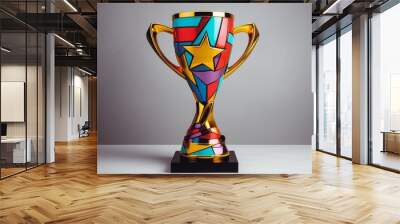 Pop art style trophy Wall mural