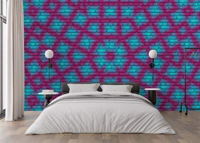 3d effect - abstract hexagonal geometric pattern Wall mural