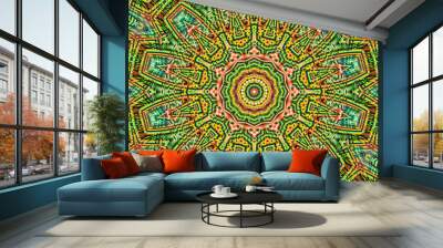 3d effect - abstract polygonal  geometric color gradient   pattern  Wall mural