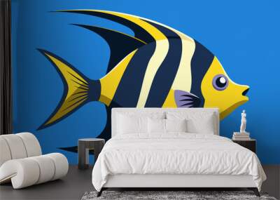 Tropical fish vector art  and illustration Wall mural