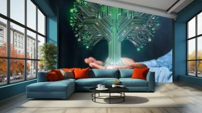 cyberspace and digital world concept 25 Wall mural