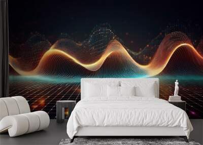 fractal waves of light and energy 3 Wall mural