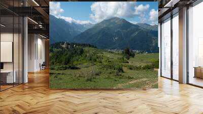 Zuruldi mountains - popular trek in Svaneti, Georgia.  Wall mural