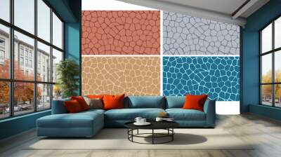 Modern stylish texture of stone plate in four style Wall mural