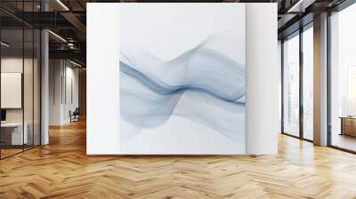 Sleek Monochrome Business Report,Light Blue Lines on White Minimalist Canvas
 Wall mural