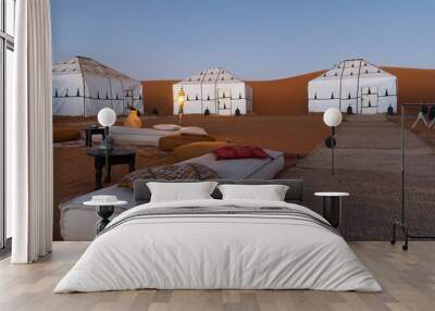 Luxury Desert Camp in Sahara Wall mural