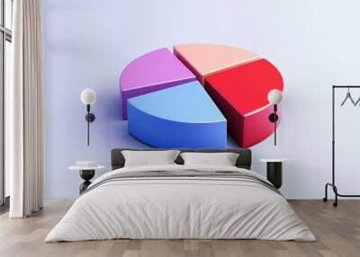 Colorful pie chart data analysis Wall mural