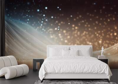 Featuring stunning soft bokeh lights and shiny elements. Abstract festive and new year background Wall mural