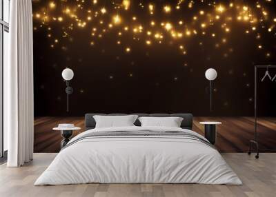 Featuring stunning soft bokeh lights and shiny elements. Abstract festive and new year background Wall mural