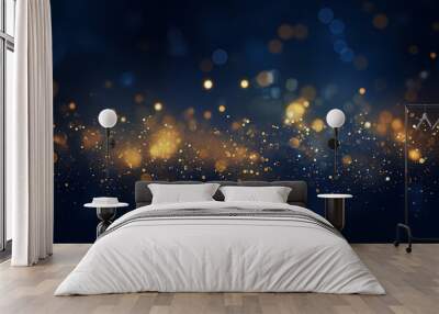 Featuring stunning soft bokeh lights and shiny elements. Abstract festive and new year background Wall mural