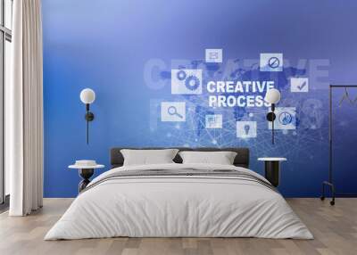 

2d illustration abstract technology background
 Wall mural