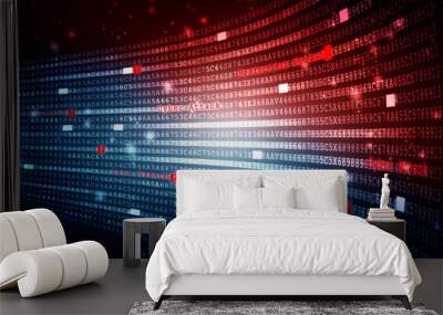 2d illustration Cyber Attack A06 Wall mural