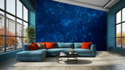 2D illustration medical structure background Wall mural