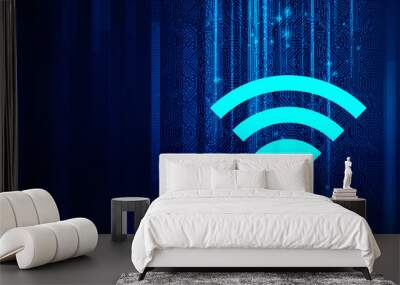 2d illustration WiFi symbol sign

 Wall mural