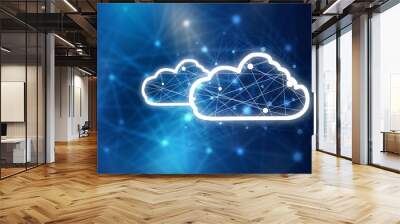 2d rendering technology Cloud computing  Wall mural