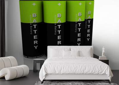 3d rendering Electrical energy and power supply source concept, accumulator battery with computer chip
   
     Wall mural