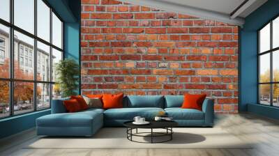 Running Bond Red Brick Wall  Wall mural