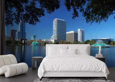 Scenic view of downtown Orlando's skyline Wall mural