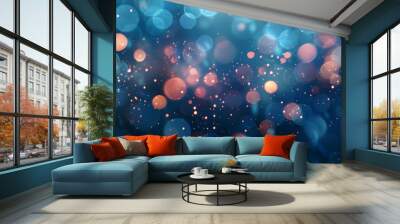 araffe image of a blue and orange background with lots of lights Wall mural