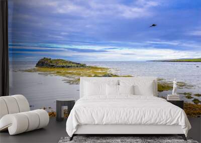 Beautiful rugged Iceland Fjord seascape Wall mural