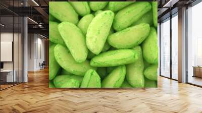 Green Wasabi Crackers background Texture Wall mural