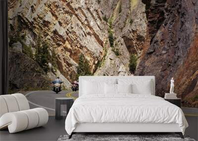 scenic mountain highway Wall mural