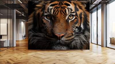 Tiger wallpaper image background created with a generative ai technology Wall mural