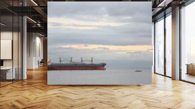 cargo ship in the port Wall mural