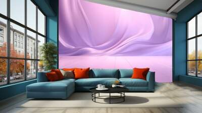 A beautiful abstract modern light lilac backdrop for a product presentation with a smooth floor and trailing smoke Wall mural