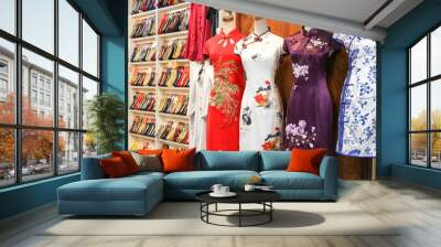 Chinese traditional dress store / cheongsam. Wall mural