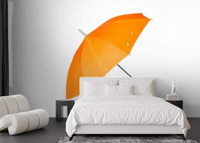 orange umbrella on a white background Wall mural