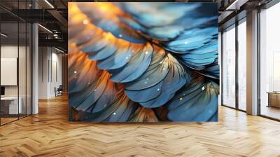 Color butterfly fairy wings texture poster background Wall mural